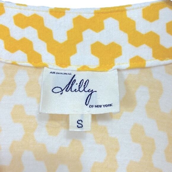 Milly of New York 3/4 sleeve Yellow Summer Mini Dress, Women’s Size Small - Picture 2 of 4